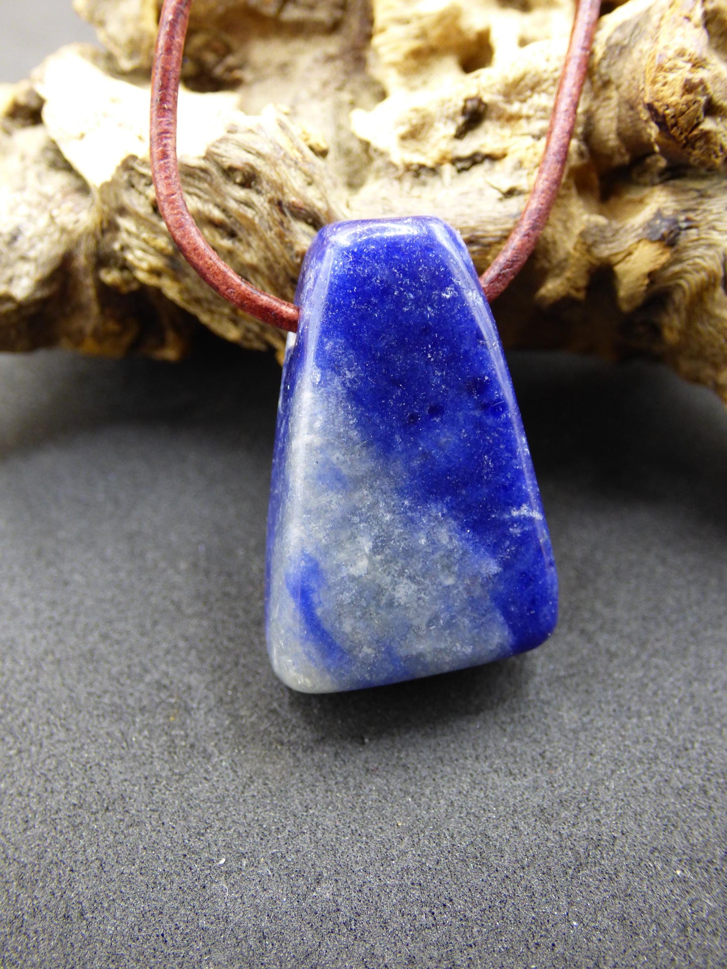 Sodalite ~ collier de pierres précieuses ~ rare ~ HIPPIE ~ GOA ~ Boho ~ Ethno ~ Nature ~ Pierre de guérison