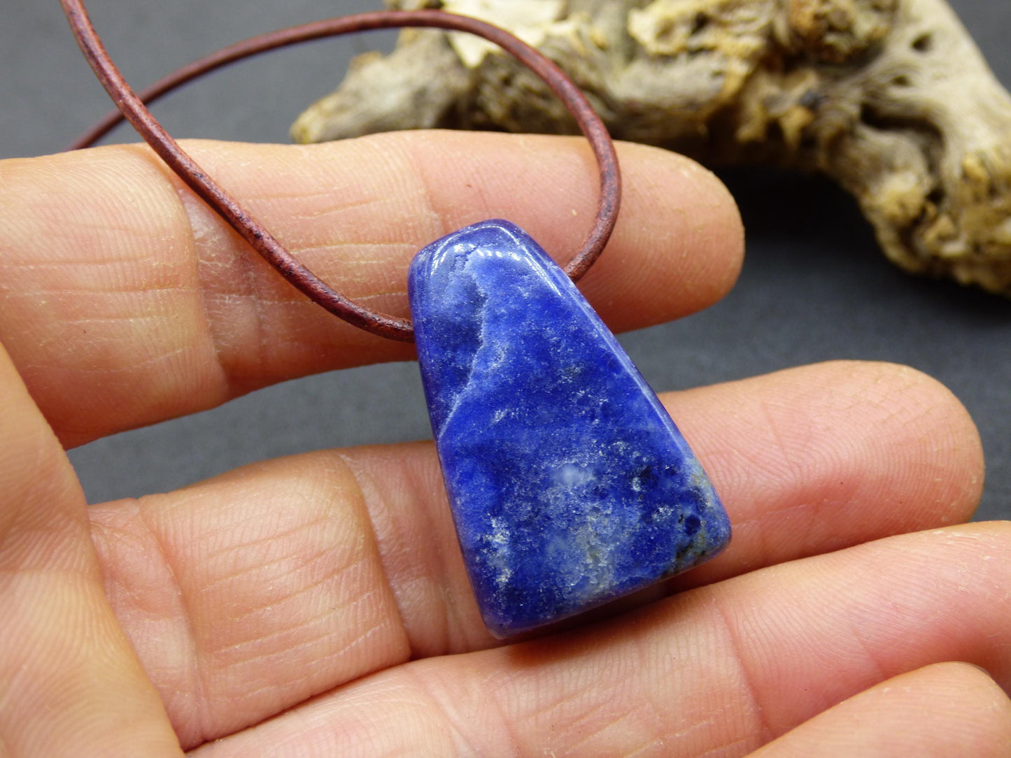 Sodalite ~ collier de pierres précieuses ~ rare ~ HIPPIE ~ GOA ~ Boho ~ Ethno ~ Nature ~ Pierre de guérison