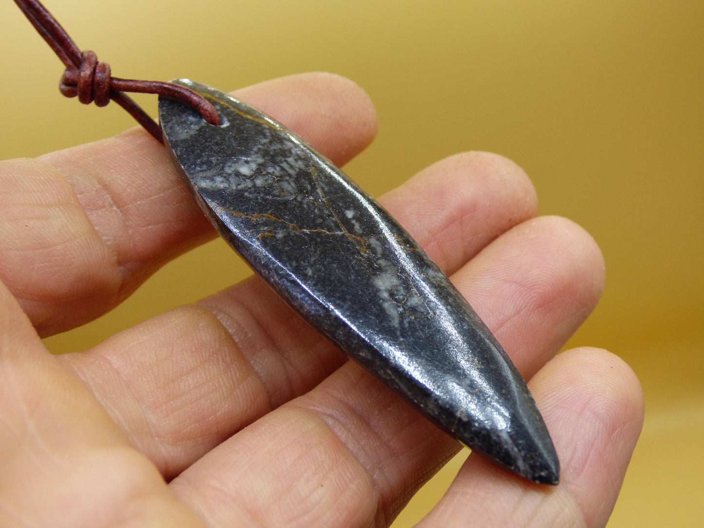 Orthoceras Fossil ~ Collier de pierres précieuses ~HIPPIE ~GOA ~Boho ~Ethno ~Nature ~Pierre de guérison