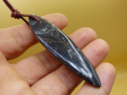 Orthoceras Fossil ~ Collier de pierres précieuses ~HIPPIE ~GOA ~Boho ~Ethno ~Nature ~Pierre de guérison