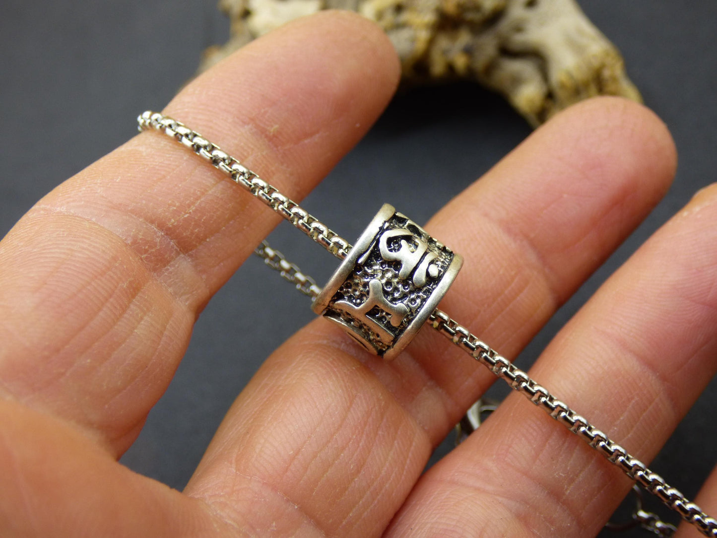 Bracelet Tibet Boxchain Hommes ~ Bijoux pour hommes ~ Acier inoxydable 304 ~ Longueur sélectionnable - Homme OM Tribal Goa Psy