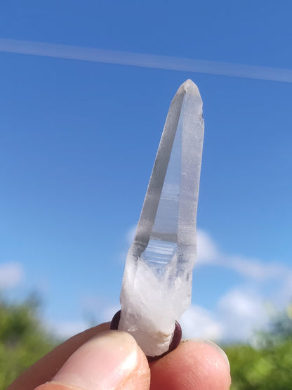 Quartz lémurien ~ Collier de pierres précieuses clair Hippie Goa Boho Tibet Ethnique Pierre de guérison naturelle Pendentif de puissance Homme Femme Cadeau Rareté