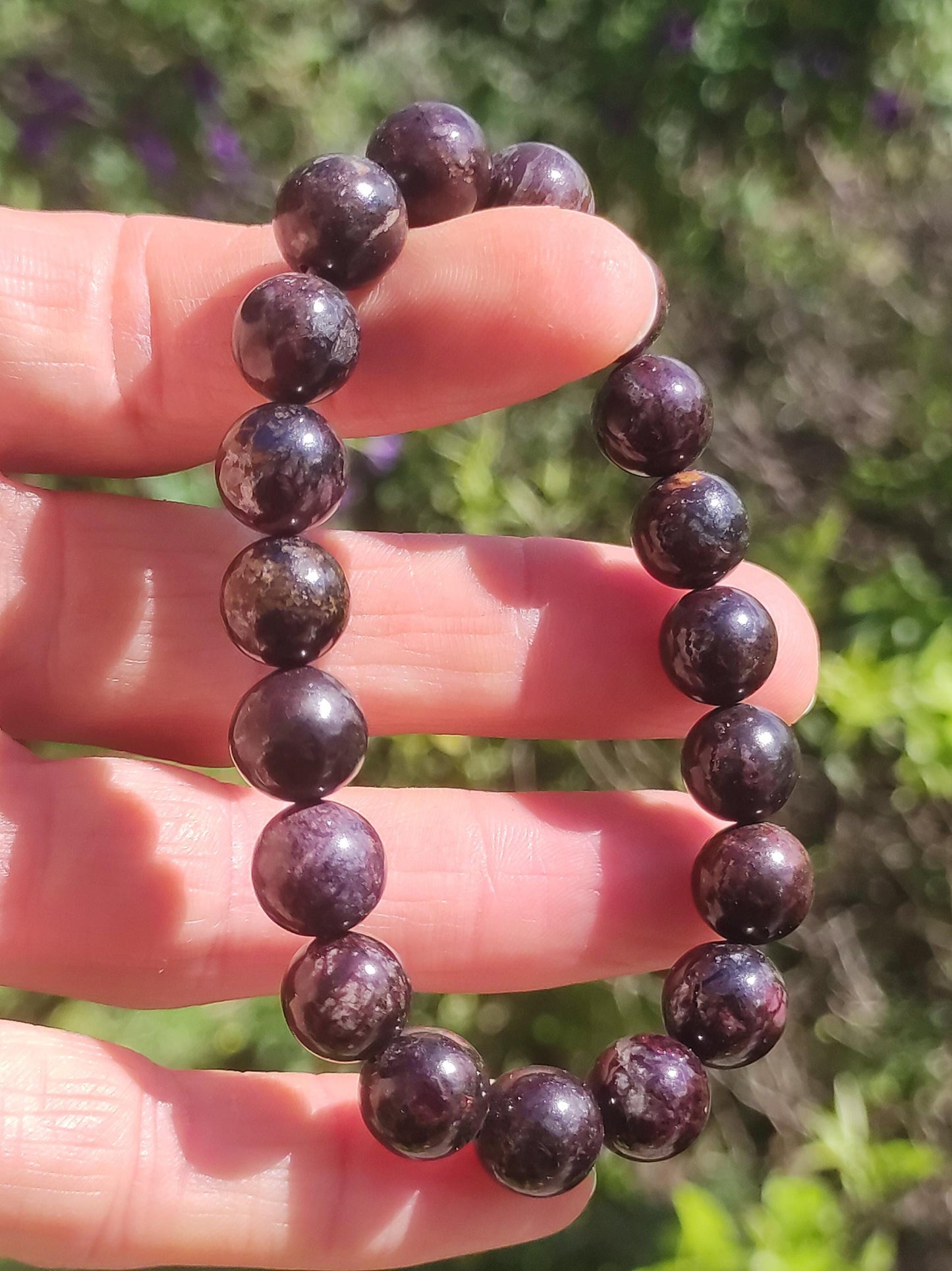 10mm Bustamite Sugilite Gemstone Bracelet Beads Healing Stone Energy Natural Real Rarity Rare Jewelry Woman Man He She Mother