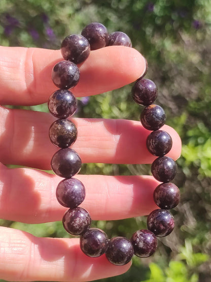 10mm Bustamite Sugilite Gemstone Bracelet Beads Healing Stone Energy Natural Real Rarity Rare Jewelry Woman Man He She Mother