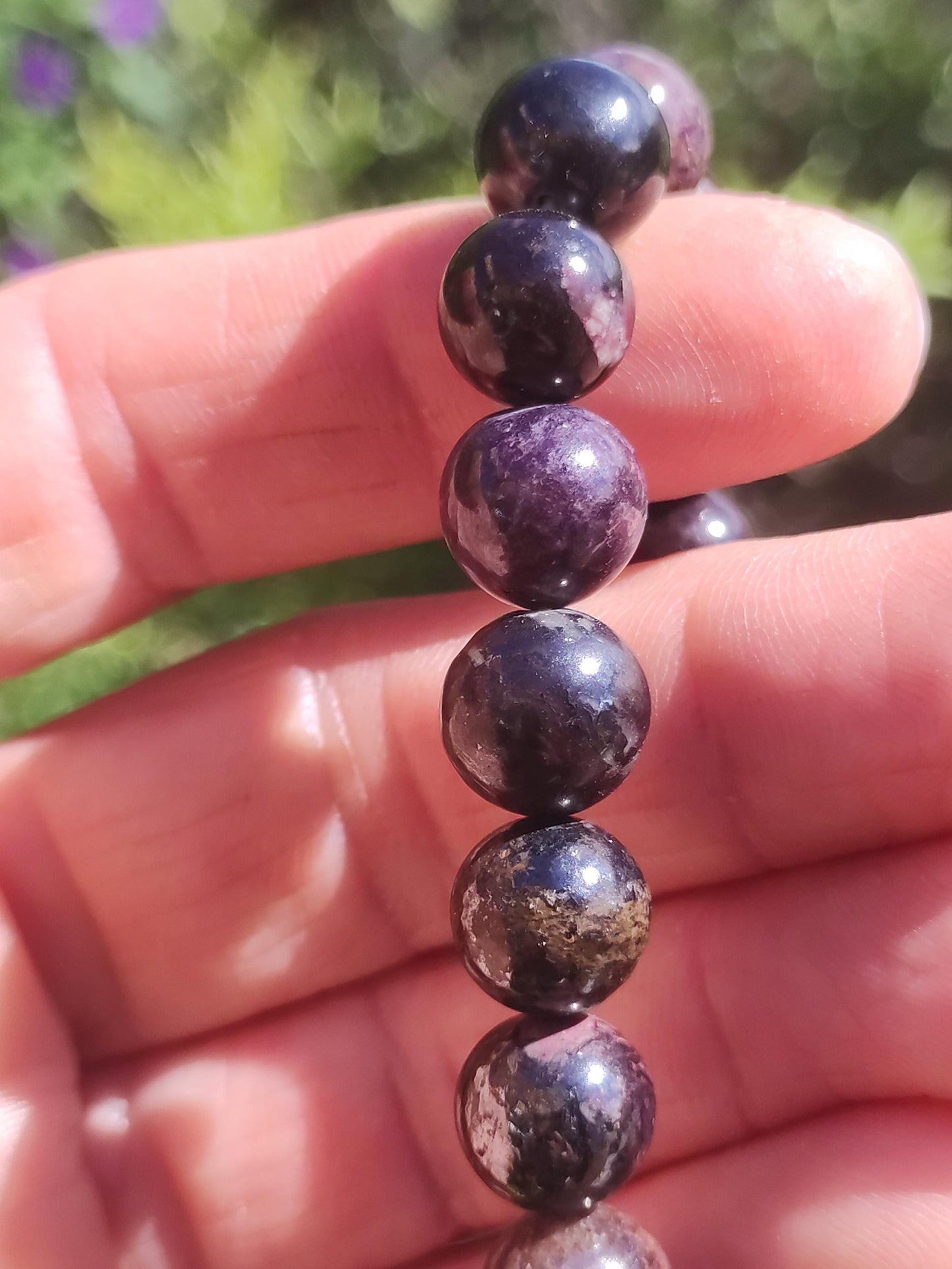 10mm Bustamite Sugilite Gemstone Bracelet Beads Healing Stone Energy Natural Real Rarity Rare Jewelry Woman Man He She Mother