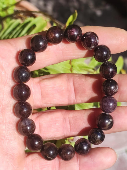10mm Bustamite Sugilite Gemstone Bracelet Beads Healing Stone Energy Natural Real Rarity Rare Jewelry Woman Man He She Mother
