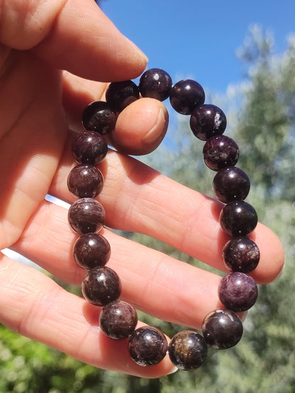10mm Bustamite Sugilite Gemstone Bracelet Beads Healing Stone Energy Natural Real Rarity Rare Jewelry Woman Man He She Mother