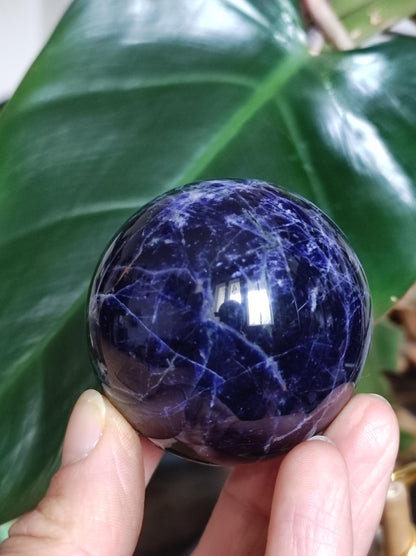 Sodalith - Edelstein Kugel Deko Sphere Massage Kristall Spielkugel Meditation Heilstein Frau Mann Geschenk Er Sie Haus Energie Traum Wohnen