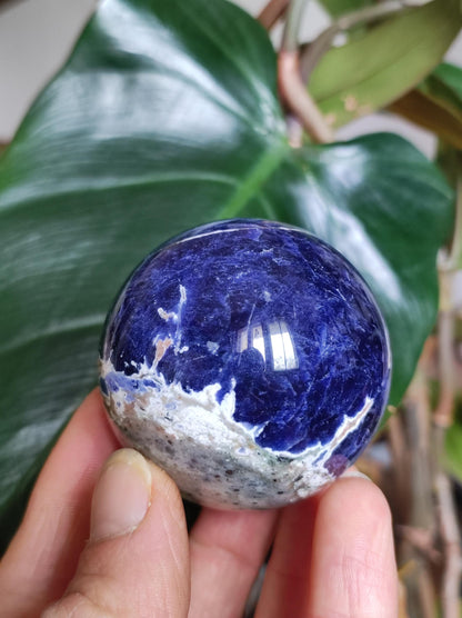 Sodalith - Edelstein Kugel Deko Sphere Massage Kristall Spielkugel Meditation Heilstein Frau Mann Geschenk Er Sie Haus Energie Traum Wohnen