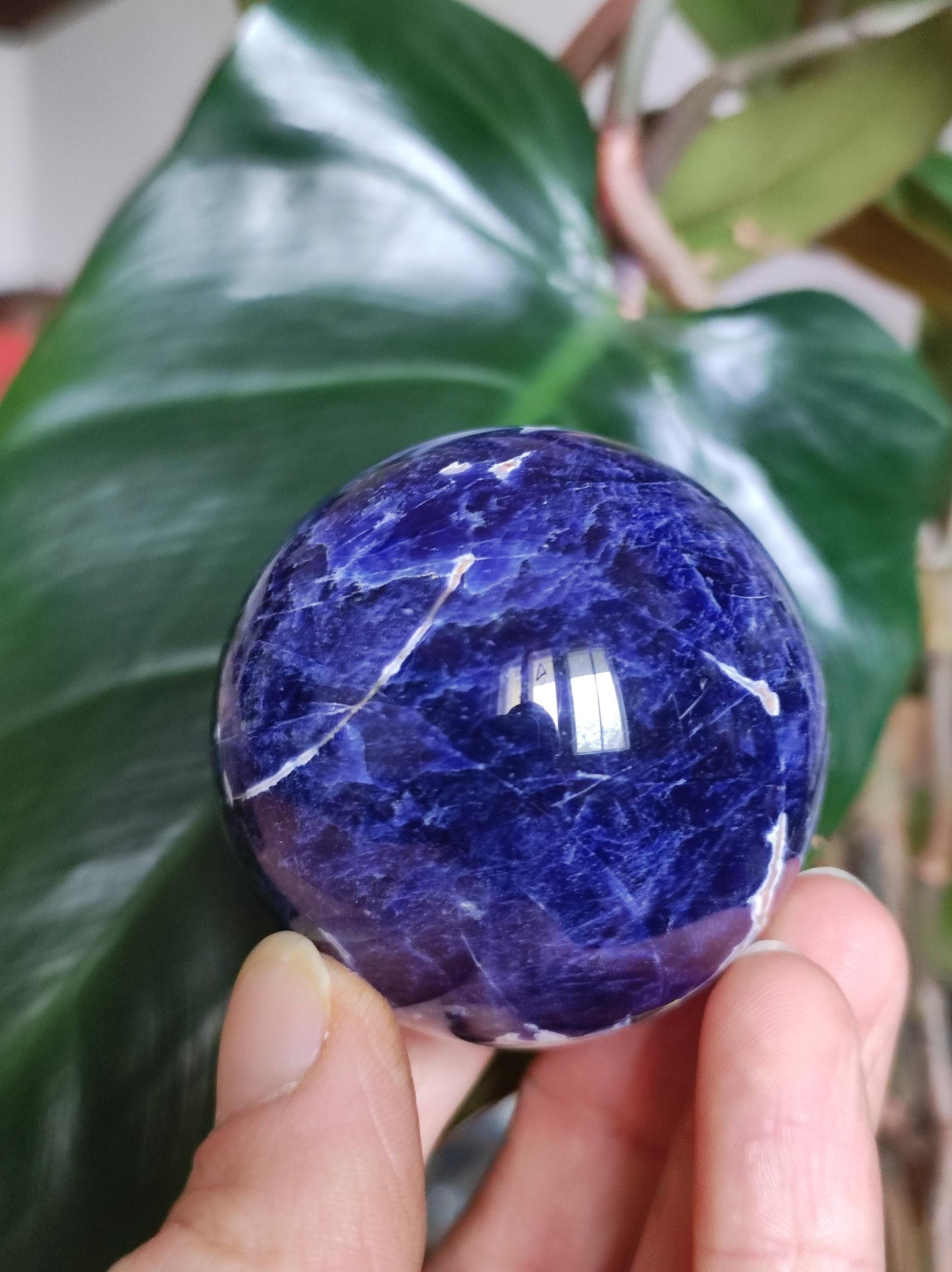 Sodalith - Edelstein Kugel Deko Sphere Massage Kristall Spielkugel Meditation Heilstein Frau Mann Geschenk Er Sie Haus Energie Traum Wohnen