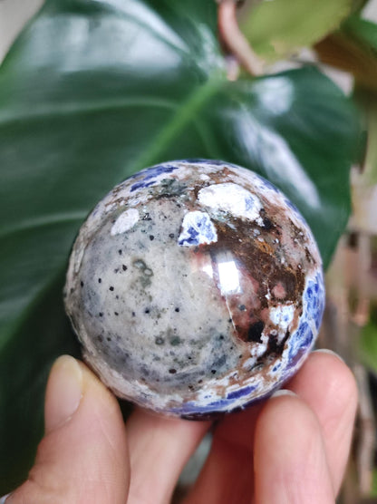 Sodalith - Edelstein Kugel Deko Sphere Massage Kristall Spielkugel Meditation Heilstein Frau Mann Geschenk Er Sie Haus Energie Traum Wohnen