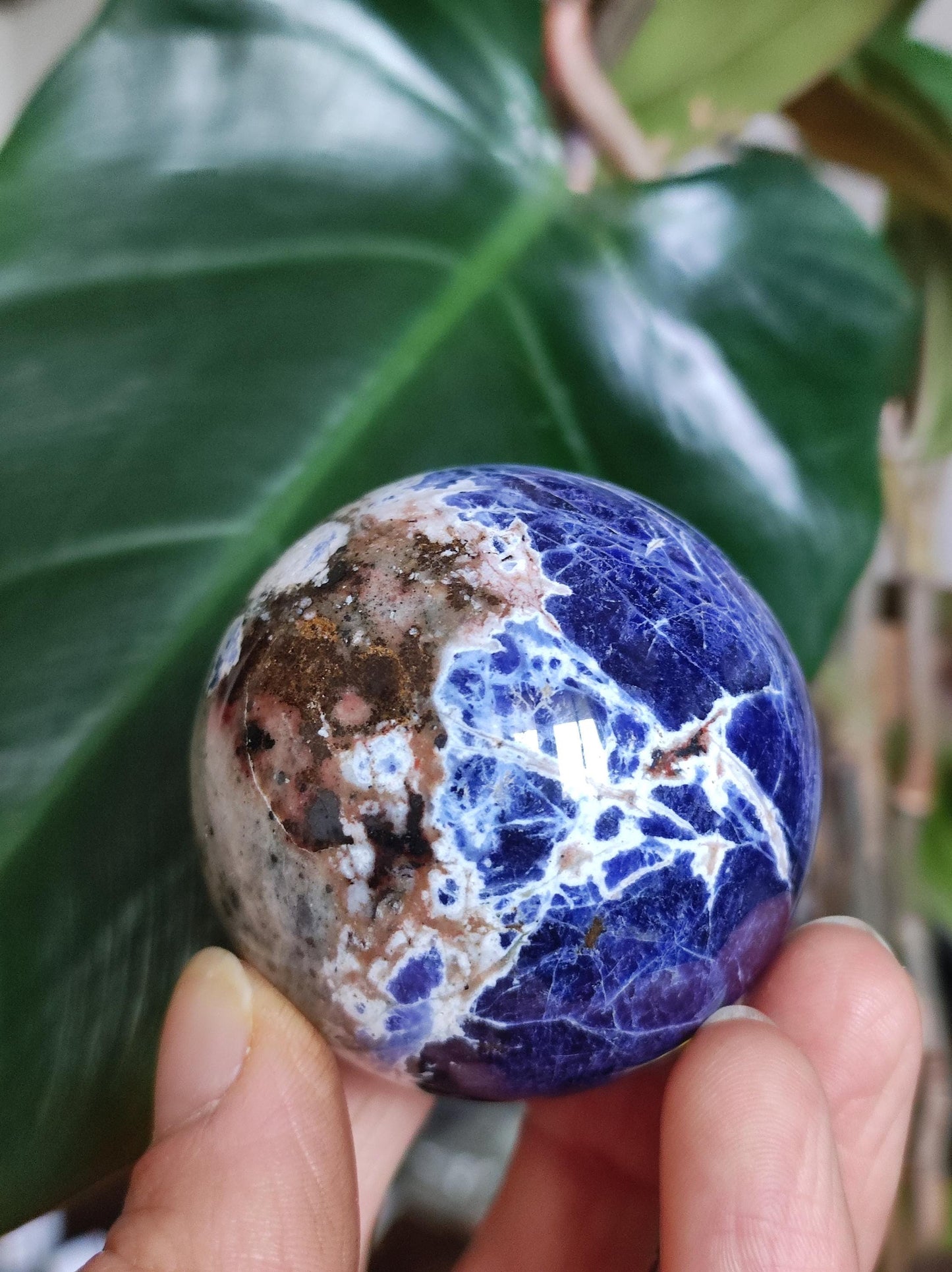 Sodalith - Edelstein Kugel Deko Sphere Massage Kristall Spielkugel Meditation Heilstein Frau Mann Geschenk Er Sie Haus Energie Traum Wohnen