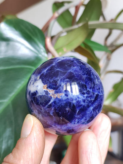 Sodalith - Edelstein Kugel Deko Sphere Massage Kristall Spielkugel Meditation Heilstein Frau Mann Geschenk Er Sie Haus Energie Traum Wohnen