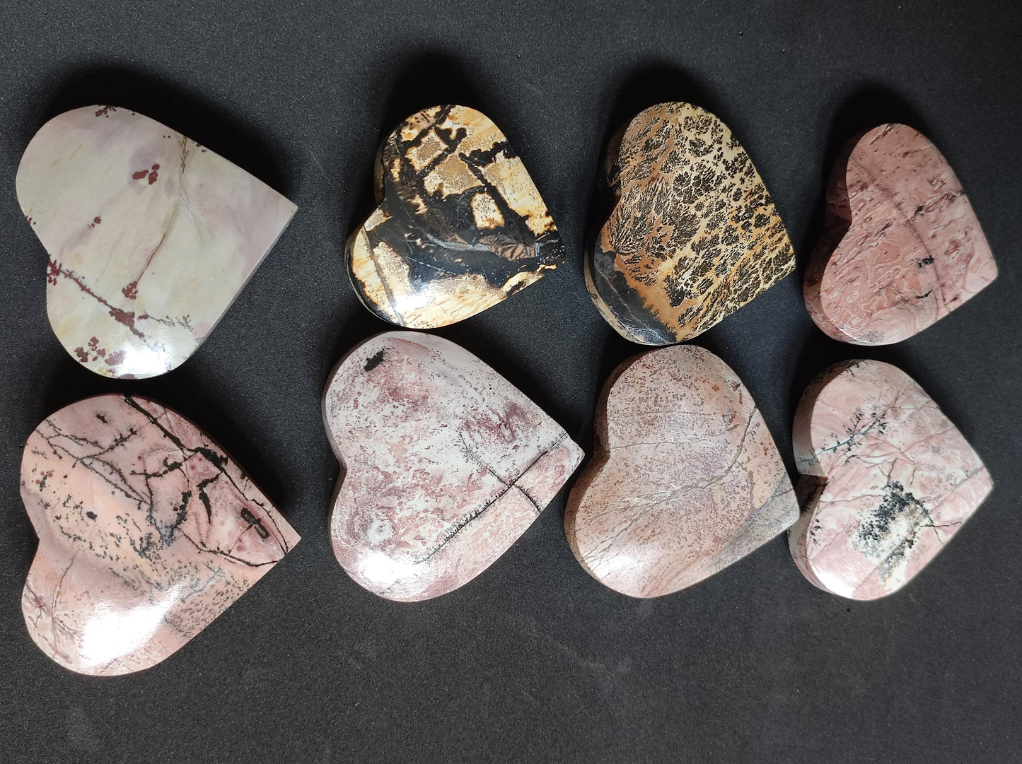 Jaspe Paysage ~ Cœur magique en pierres précieuses, collection, décoration, cristal, maison, énergie, chakra, pierre de guérison, cadeau pour petite amie, petit ami, elle, lui, femme, homme