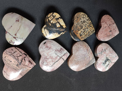 Jaspe Paysage ~ Cœur magique en pierres précieuses, collection, décoration, cristal, maison, énergie, chakra, pierre de guérison, cadeau pour petite amie, petit ami, elle, lui, femme, homme