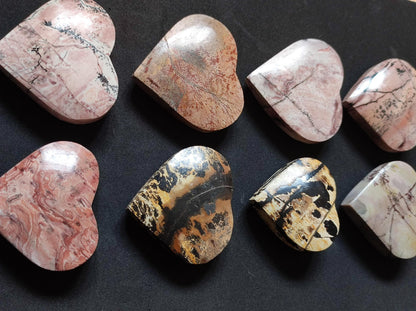Jaspe Paysage ~ Cœur magique en pierres précieuses, collection, décoration, cristal, maison, énergie, chakra, pierre de guérison, cadeau pour petite amie, petit ami, elle, lui, femme, homme