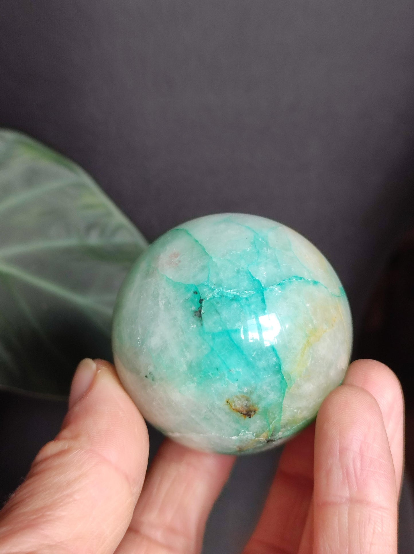 Chrysocolle Quantum Quattro AAA Sphère ~ Boule de Pierres Précieuses Magiques Massage &amp; Décoration Cristal Méditation Pierre de Guérison Rareté Collectionneur Chrysocolle