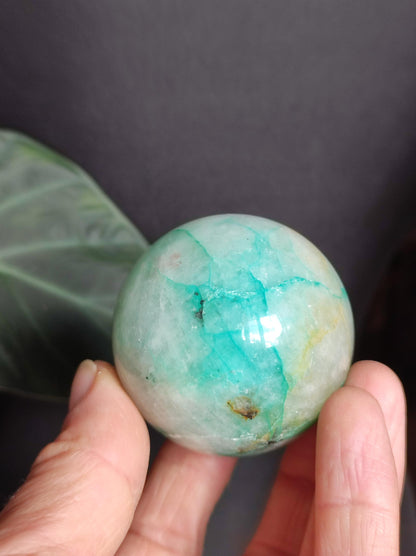 Chrysocolle Quantum Quattro AAA Sphère ~ Boule de Pierres Précieuses Magiques Massage &amp; Décoration Cristal Méditation Pierre de Guérison Rareté Collectionneur Chrysocolle