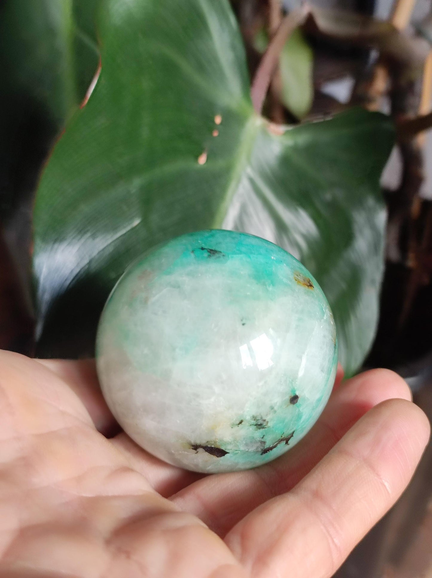 Chrysocolle Quantum Quattro AAA Sphère ~ Boule de Pierres Précieuses Magiques Massage &amp; Décoration Cristal Méditation Pierre de Guérison Rareté Collectionneur Chrysocolle
