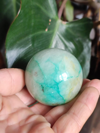Chrysocolle Quantum Quattro AAA Sphère ~ Boule de Pierres Précieuses Magiques Massage &amp; Décoration Cristal Méditation Pierre de Guérison Rareté Collectionneur Chrysocolle