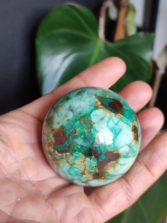 Chrysocoll Quantum Quattro AAA Sphere ~ Magic Gemstone Ball Massage &amp; Decoration Crystal Meditation Healing Stone Rarity Collector Chrysocolla