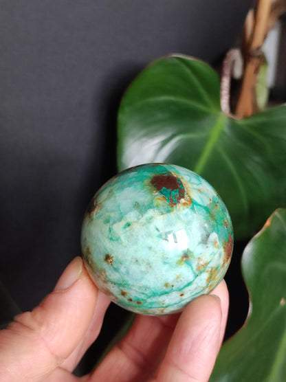 Chrysocolle Quantum Quattro AAA Sphère ~ Boule de Pierres Précieuses Magiques Massage &amp; Décoration Cristal Méditation Pierre de Guérison Rareté Collectionneur Chrysocolle