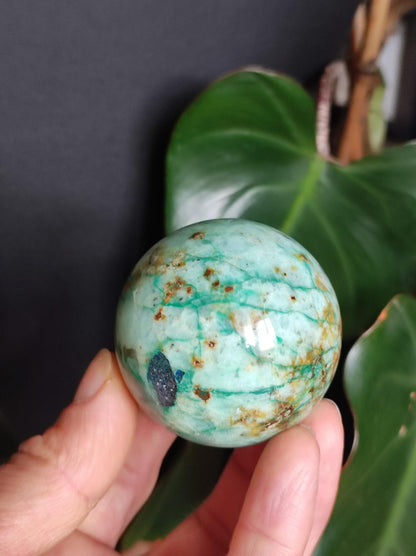 Chrysocolle Quantum Quattro AAA Sphère ~ Boule de Pierres Précieuses Magiques Massage &amp; Décoration Cristal Méditation Pierre de Guérison Rareté Collectionneur Chrysocolle