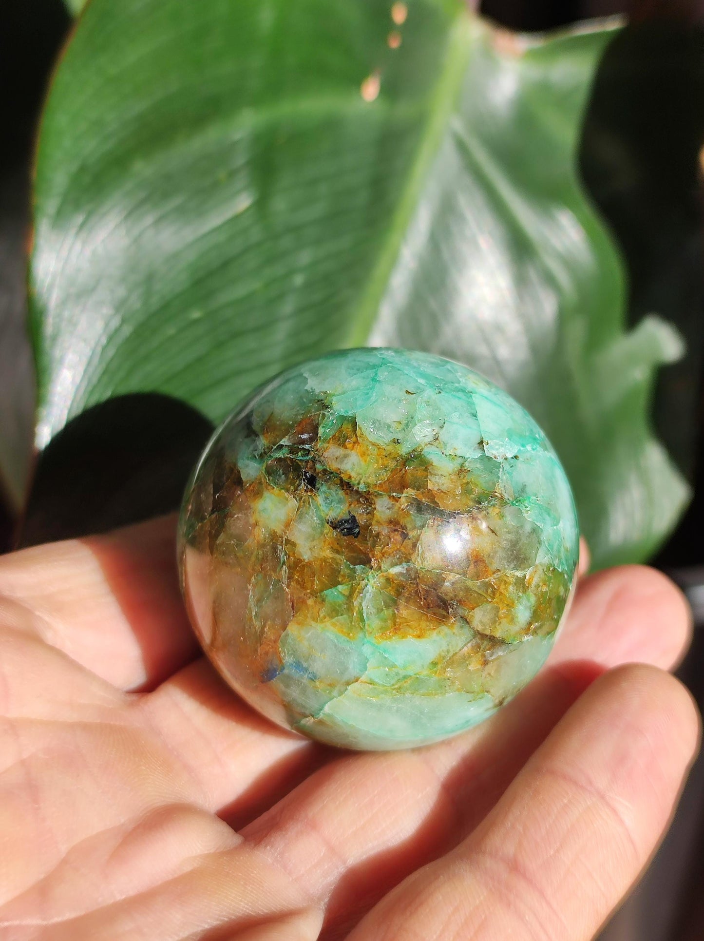 Chrysocoll Quantum Quattro AAA Sphere ~ Magic Gemstone Ball Massage &amp; Decoration Crystal Meditation Healing Stone Rarity Collector Chrysocolla