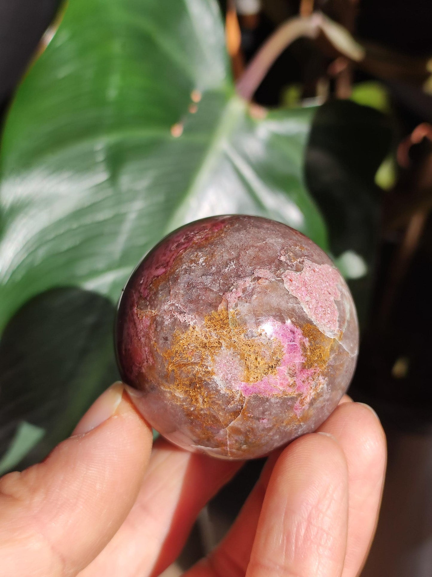 Sphère de calcite cobalt *Rareté* Pierre précieuse en cristal rose Décoration pour la maison Cadeau de collectionneur Homme Femme Ami Minéral Rare Pierre de guérison