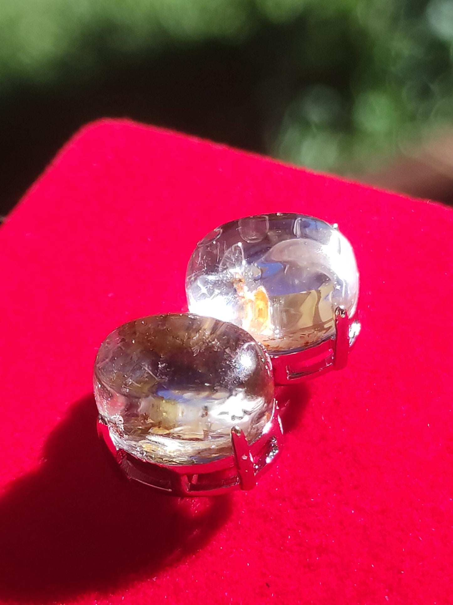 Garden Phantom Quarz AAA - 925 Sterling Silber bunt Ohrstecker Ohrringe Edelstein Heilstein Energie Frau Geschenk Schmuck Edel Rarität