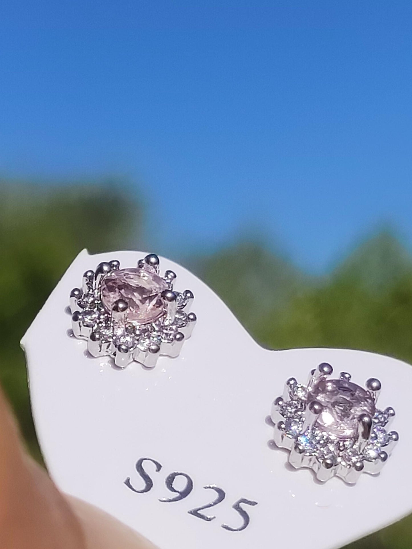 Achroit (weißer) Turmalin Ohrstecker 925 Sterling Silber AAA Rarität Schmuck Frau Ohrringe Edelstein Heilstein Geschenk Schmuck Edel Selten