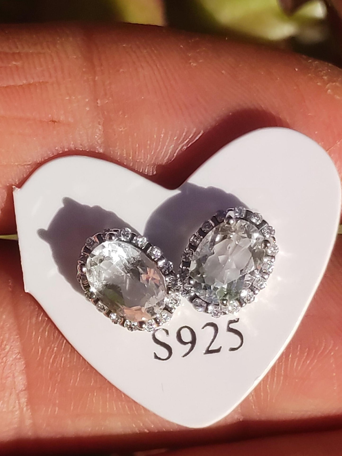 Clear Quarz / Bergkristall AAA - 925 Sterling Silber bunt Ohrstecker Ohrringe Edelstein Heilstein Energie Frau Geschenk Schmuck Edel Rarität