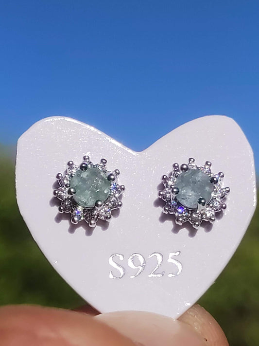 Puces d'oreilles en tourmaline bleue et verte en argent sterling 925, rareté AAA, bijoux pour femmes, boucles d'oreilles avec pierres précieuses, pierre de guérison, cadeau, bijoux précieux, rares