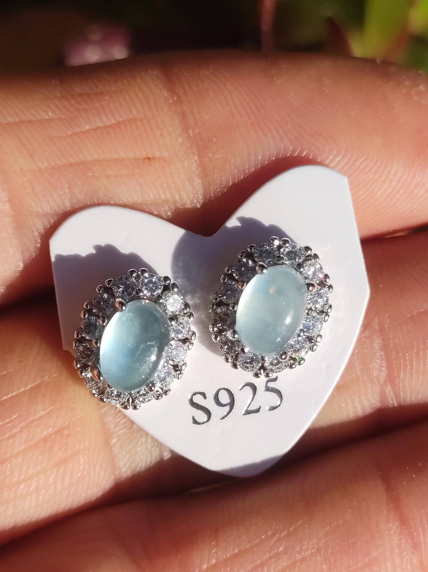 Aquamarin blau Ohrstecker 925 Sterling Silber AAA Rarität Schmuck Frau Ohrringe Edelstein Heilstein Geschenk Schmuck Edel Selten Unikat