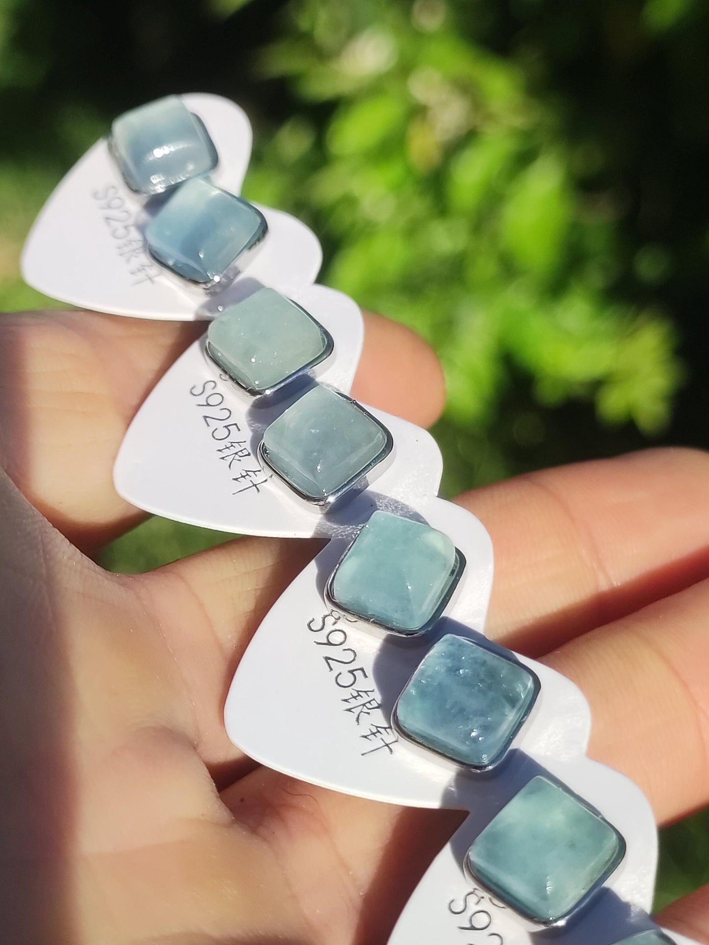 Clous d'oreilles aigue-marine bleus en argent sterling 925, rareté AAA, bijoux pour femmes, boucles d'oreilles, pierre précieuse, pierre de guérison, cadeau, bijoux nobles, rares, pièce unique