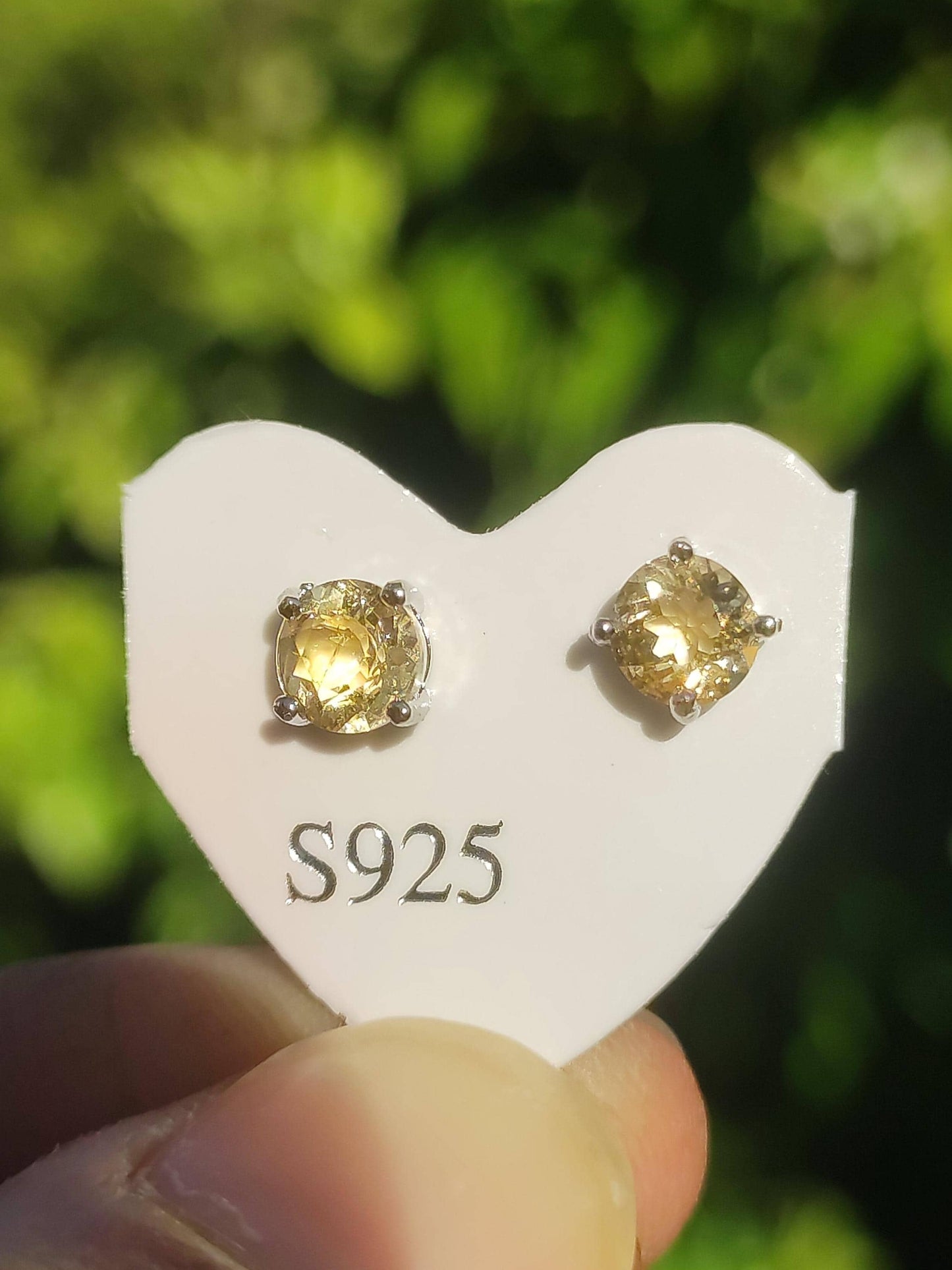 Citrin gelb Ohrstecker 925 Sterling Silber AAA Rarität Schmuck Frau Ohrringe Edelstein Heilstein Geschenk Schmuck Edel Selten Unikat