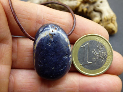 Saphir - collier de pierres précieuses pierre de guérison bleu nature cadeau homme femme il son père fils mère chance énergie chakra protection rareté collectionneur rare