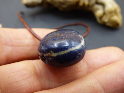 Saphir - collier de pierres précieuses pierre de guérison bleu nature cadeau homme femme il son père fils mère chance énergie chakra protection rareté collectionneur rare