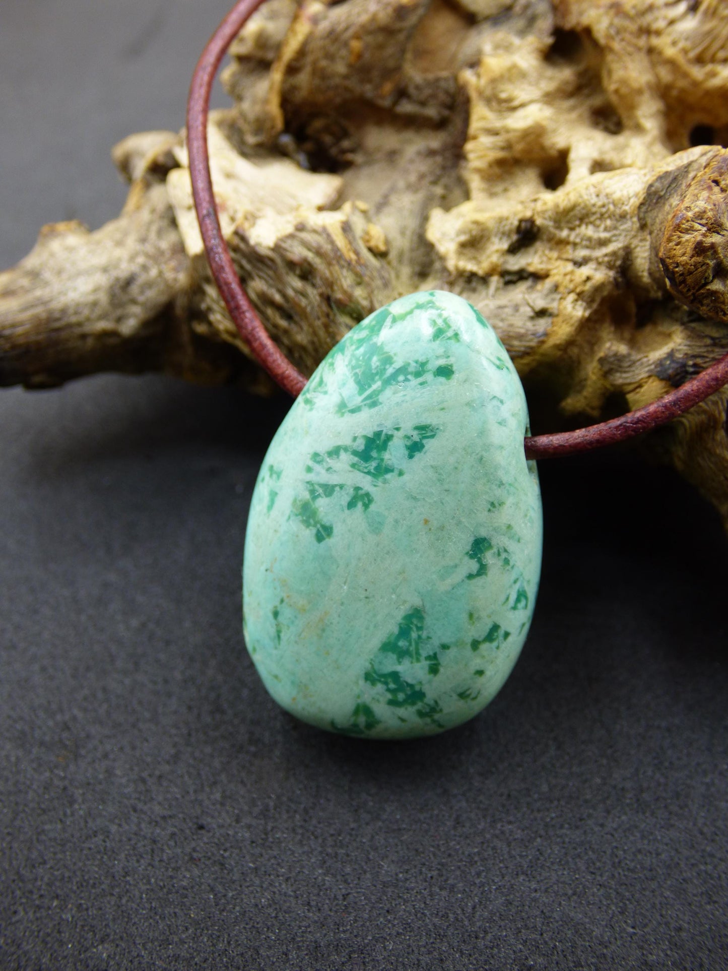 Chrysocolla Chrysocolla Gemstone Collier Bleu Naturel HIPPIE GOA Boho Ethnique Guérison Pierre Cristaux Bijoux Pendentif Homme Femme Cadeau
