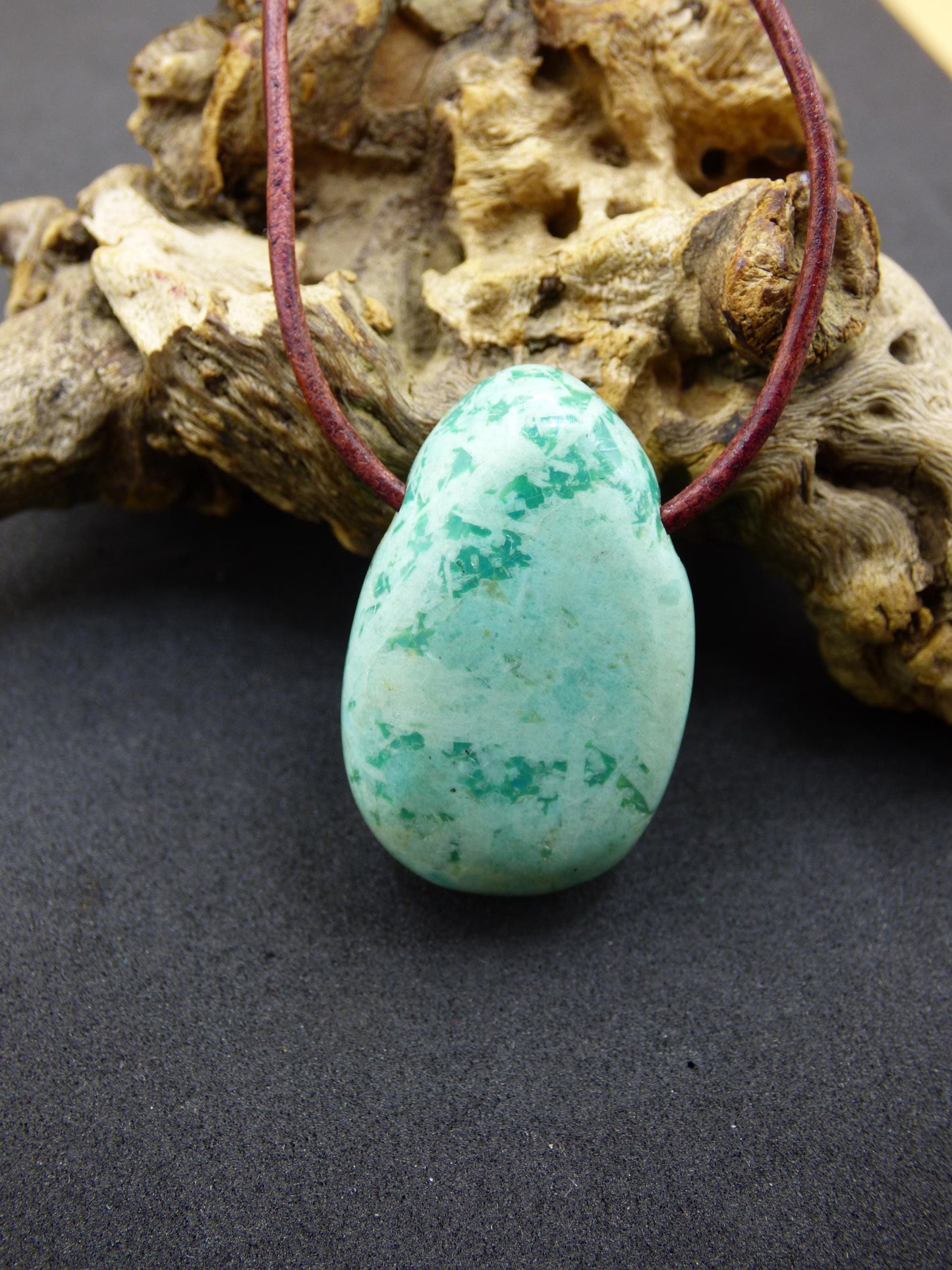 Chrysocolla Chrysocolla Gemstone Collier Bleu Naturel HIPPIE GOA Boho Ethnique Guérison Pierre Cristaux Bijoux Pendentif Homme Femme Cadeau