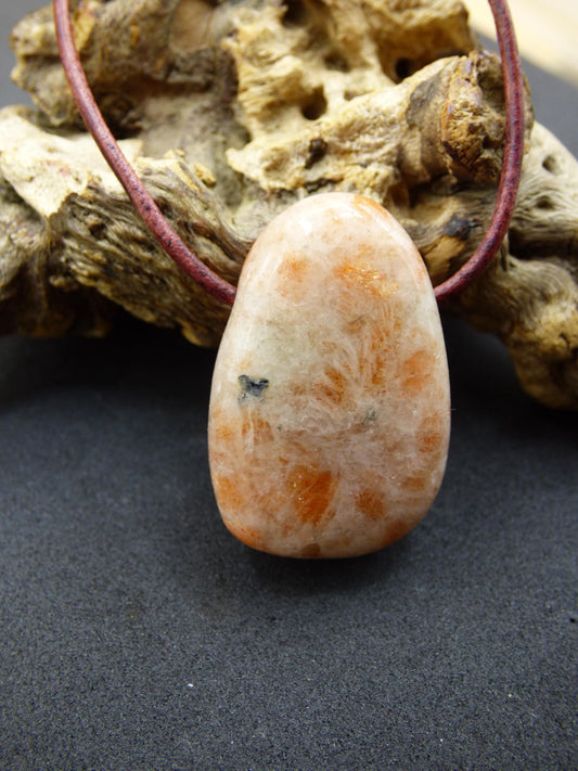 Sonnenstein Sunstone Edelstein Kette ~ Hippie ~ Goa ~ Boho ~ Ethno ~ Nature ~ Heilstein ~Healing Stone