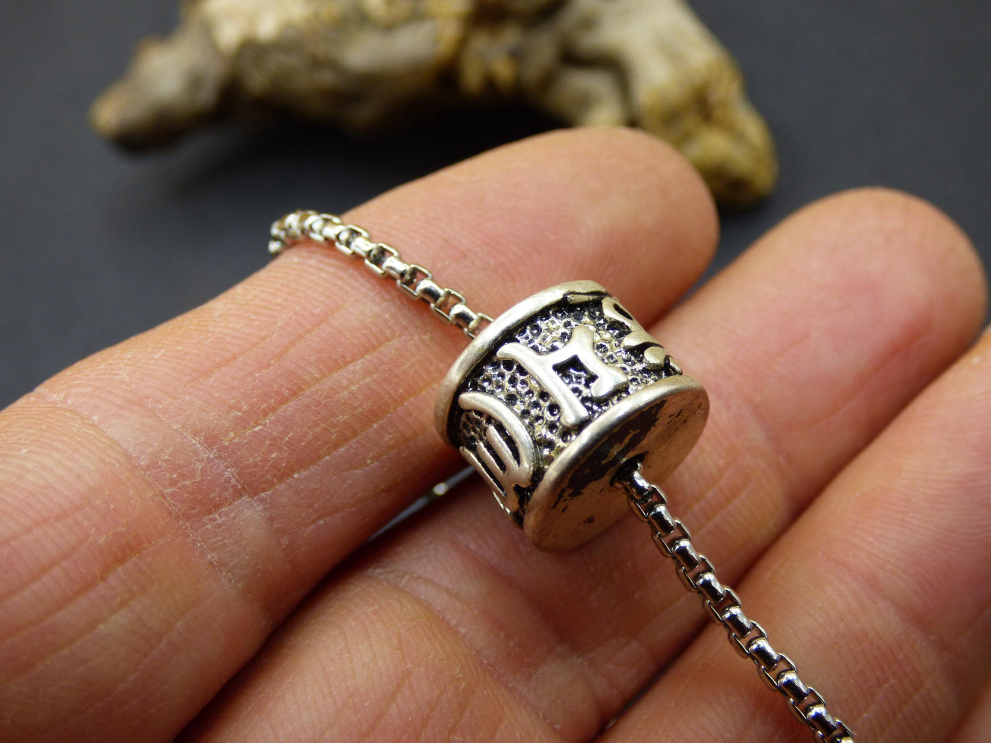Bracelet Tibet Boxchain Hommes ~ Bijoux pour hommes ~ Acier inoxydable 304 ~ Longueur sélectionnable - Homme OM Tribal Goa Psy