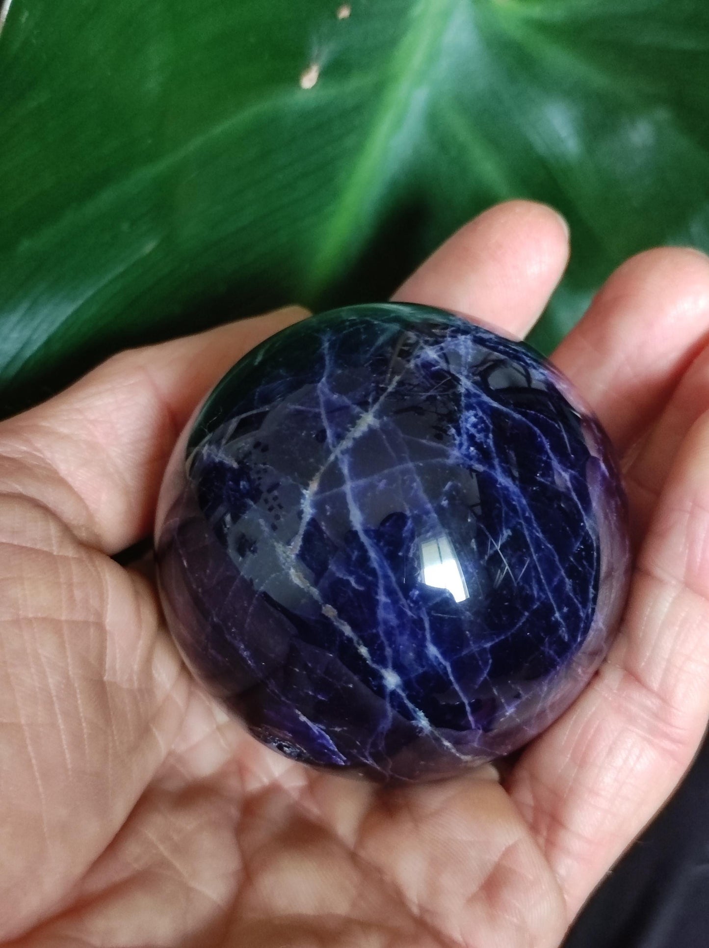 Sodalith - Edelstein Kugel Deko Sphere Massage Kristall Spielkugel Meditation Heilstein Frau Mann Geschenk Er Sie Haus Energie Traum Wohnen