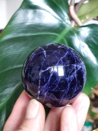 Sodalith - Edelstein Kugel Deko Sphere Massage Kristall Spielkugel Meditation Heilstein Frau Mann Geschenk Er Sie Haus Energie Traum Wohnen