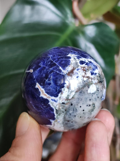 Sodalith - Edelstein Kugel Deko Sphere Massage Kristall Spielkugel Meditation Heilstein Frau Mann Geschenk Er Sie Haus Energie Traum Wohnen