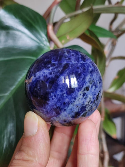 Sodalith - Edelstein Kugel Deko Sphere Massage Kristall Spielkugel Meditation Heilstein Frau Mann Geschenk Er Sie Haus Energie Traum Wohnen