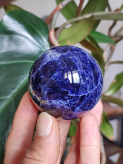 Sodalith - Edelstein Kugel Deko Sphere Massage Kristall Spielkugel Meditation Heilstein Frau Mann Geschenk Er Sie Haus Energie Traum Wohnen