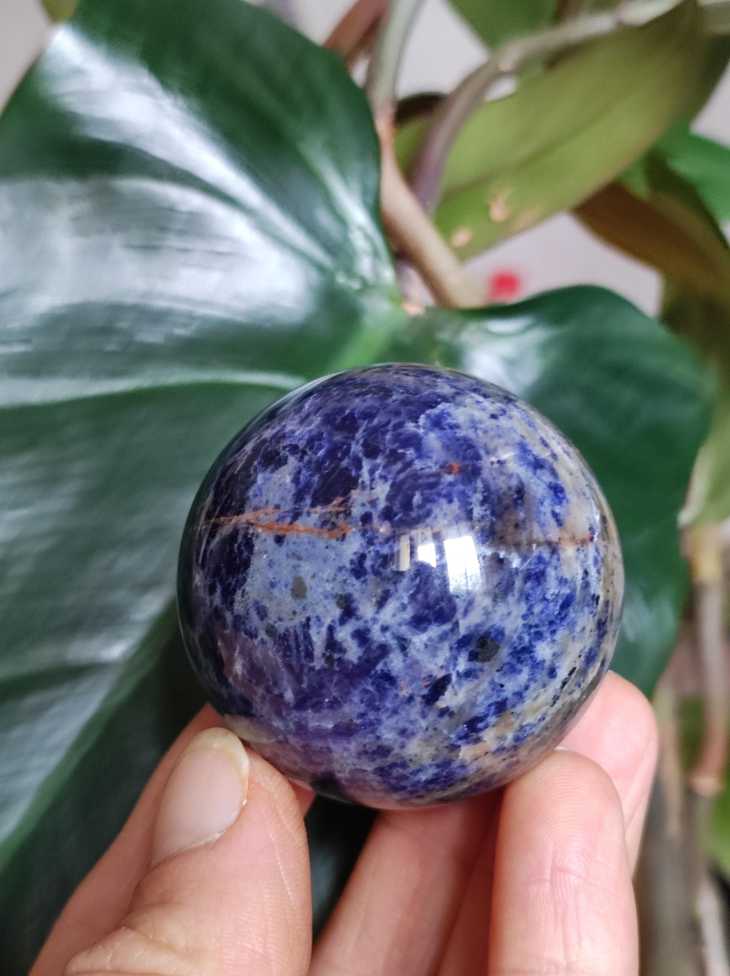 Sodalith - Edelstein Kugel Deko Sphere Massage Kristall Spielkugel Meditation Heilstein Frau Mann Geschenk Er Sie Haus Energie Traum Wohnen