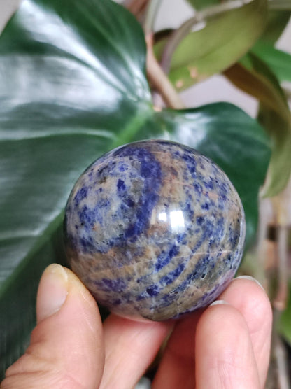 Sodalith - Edelstein Kugel Deko Sphere Massage Kristall Spielkugel Meditation Heilstein Frau Mann Geschenk Er Sie Haus Energie Traum Wohnen