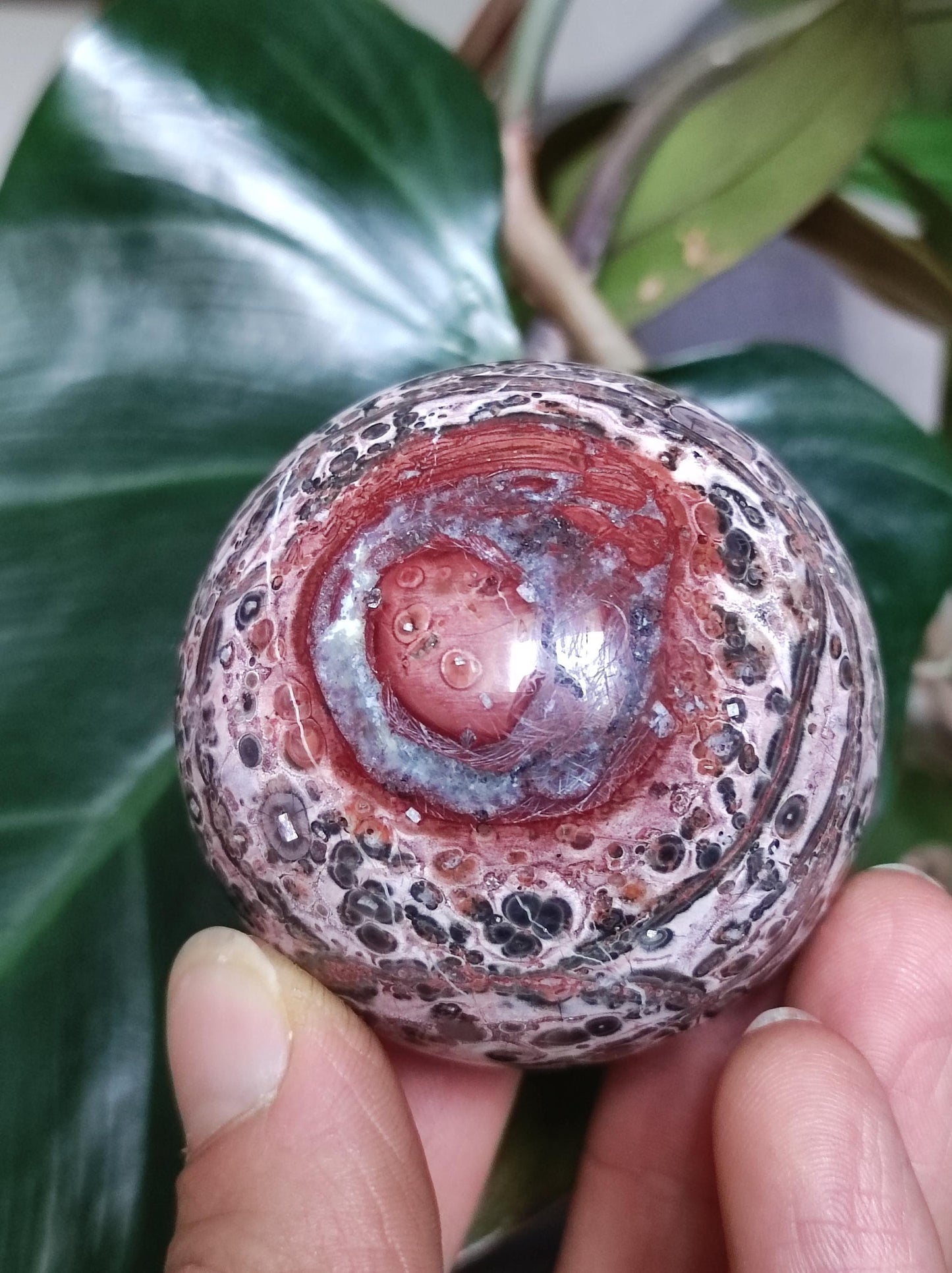 Leopard Jasper red yellow ~ Magic Gemstone Ball Collector Decoration Crystal Crystal Sphere Meditation Home Living Energy Chakra Healing Stone